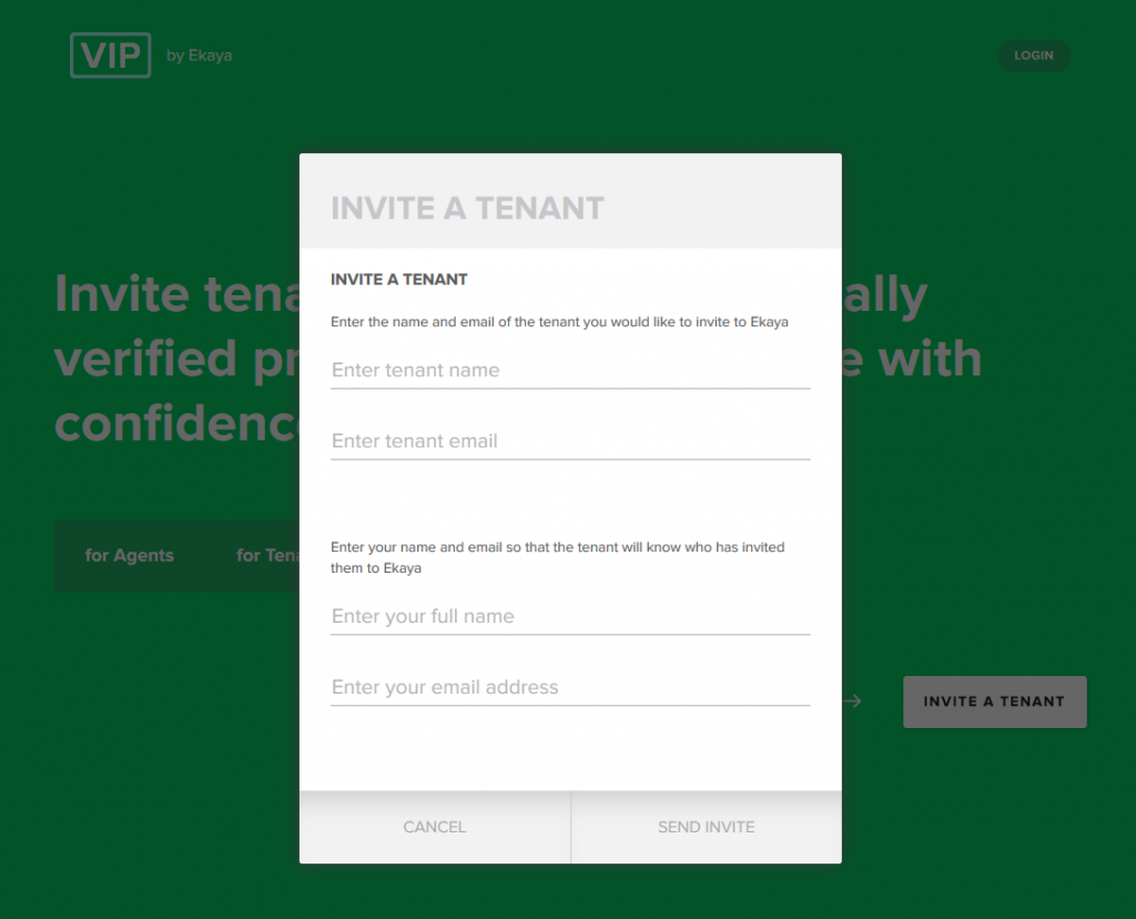 Invite a tenant to use Vip